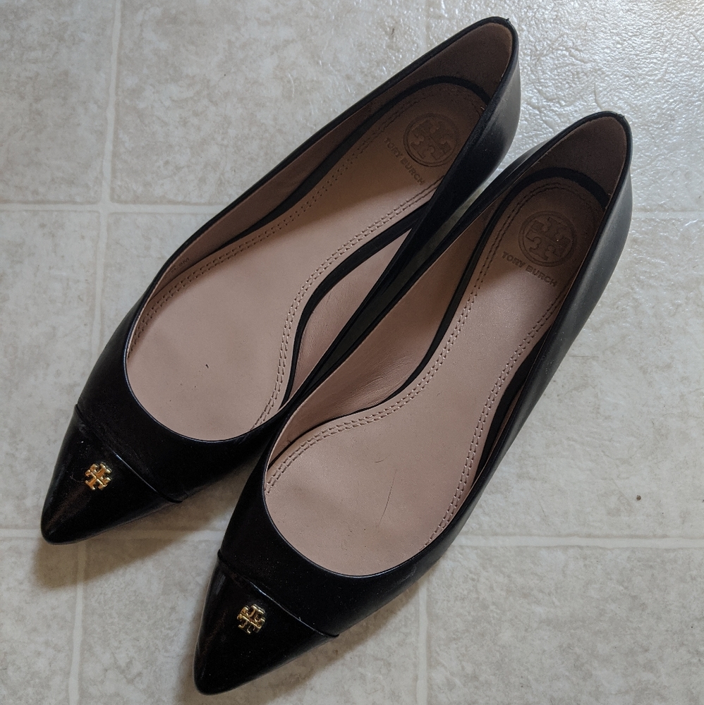 Tory Burch Pointy Black Flats, 9